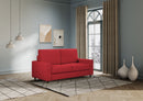 Divano 2 Posti 148x85x85 cm Sakar in Tessuto Rosso