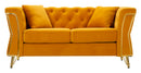 Divano Emy Senape con Cuscini 162x83x76 cm in Legno e Poliestere      