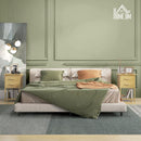 Set 2 Comodini con 2 Cassetti e Ripiano Inferiore in stile Nordico 40x34x60 cm in Bambù 