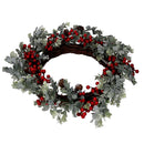 Coroncina verde con bacche rosse cm Ø50xh10