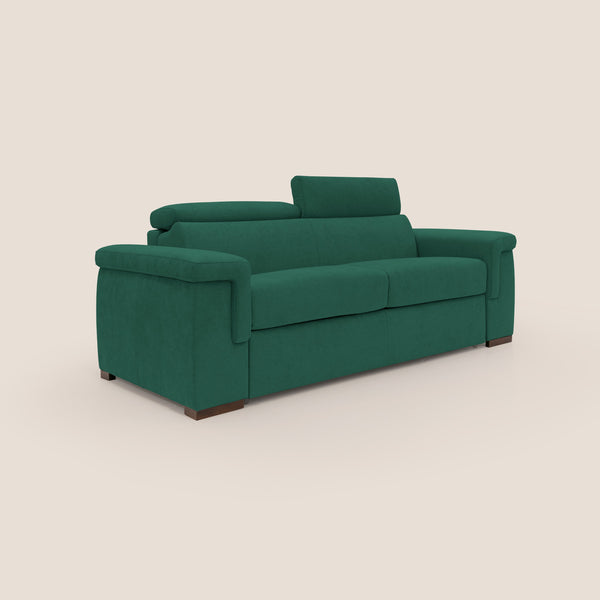 Divano Letto 3 Posti 220x100x95 cm in Tessuto Verde sconto
