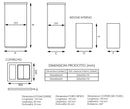Cestino Gettacarte Posacenere 30,6x60x24,5 cm in Acciaio 17L per Interno Esterno