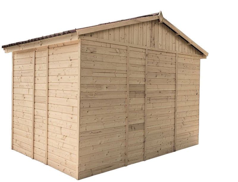 Casetta Box da Giardino 2,8x2 m con Pavimento in Legno Picea Massello 16mm Eden