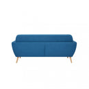 Divano 3 Posti Burton 193x79x86 h cm in Tessuto Blu