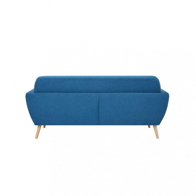 Divano 3 Posti Burton 193x79x86 h cm in Tessuto Blu