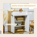 Mobile 2 Ante 1 Cassetto 70x35x92 cm in Truciolato Bianco