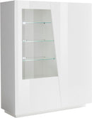 Vetrina 2 Ante 120x43x146 cn Vega Bianco Lucido  