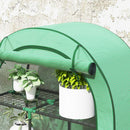 Serra a Parete a 4 Livelli 100x45x160 cm con Porta a Cerniera in Acciaio e PE Verde  