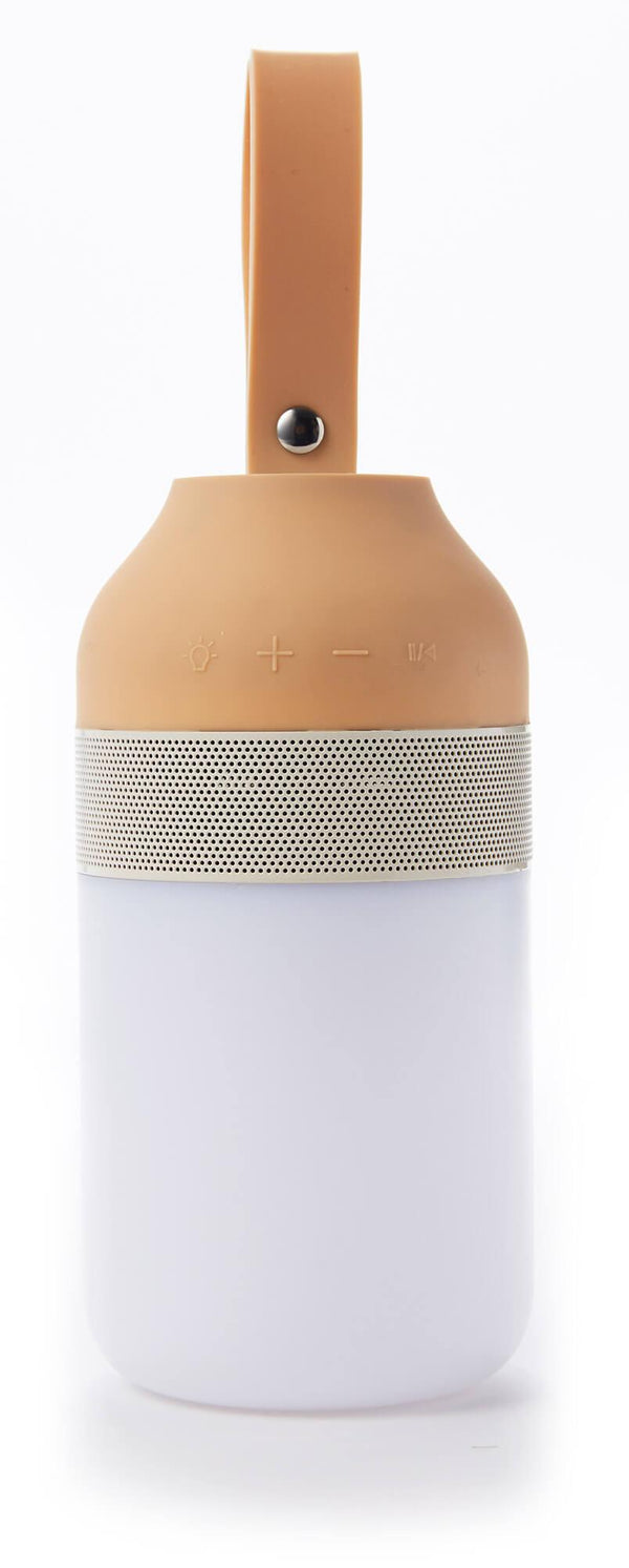 Altoparlante Bluetooth con Lampada LED 7,6x7,6x1,5 cm in Plastica Bianco Panna online