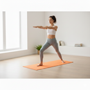 Tappeto per Yoga Fitness Mare Arrotolabile 180x50 cm Spessore 8 mm Arancione