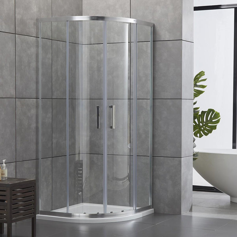 Box Doccia Semicircolare 2 Ante Scorrevoli in Cristallo Trasparente 6mm H190 Bonussi Giuly Varie Misure