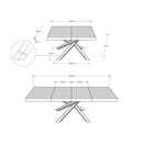 Tavolo Allungabile 120/224x90 cm Volantis Premium Cashmere Gambe Multicolore 4/A      