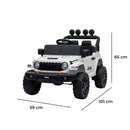 Macchina Elettrica per Bambini 101x59x65 cm Licenza Jeep Rubicon Small Bianco