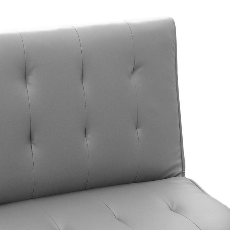 Divano Letto 175x80x73 cm in Similpelle Grigio