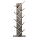 Libreria Moderna 8 Ripiani 50x141x25 cm in Legno Melaminico Rovere Grigio