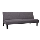 Divano Letto Prontoletto Click Clack Rivestimento in Tessuto Grigio Oliver