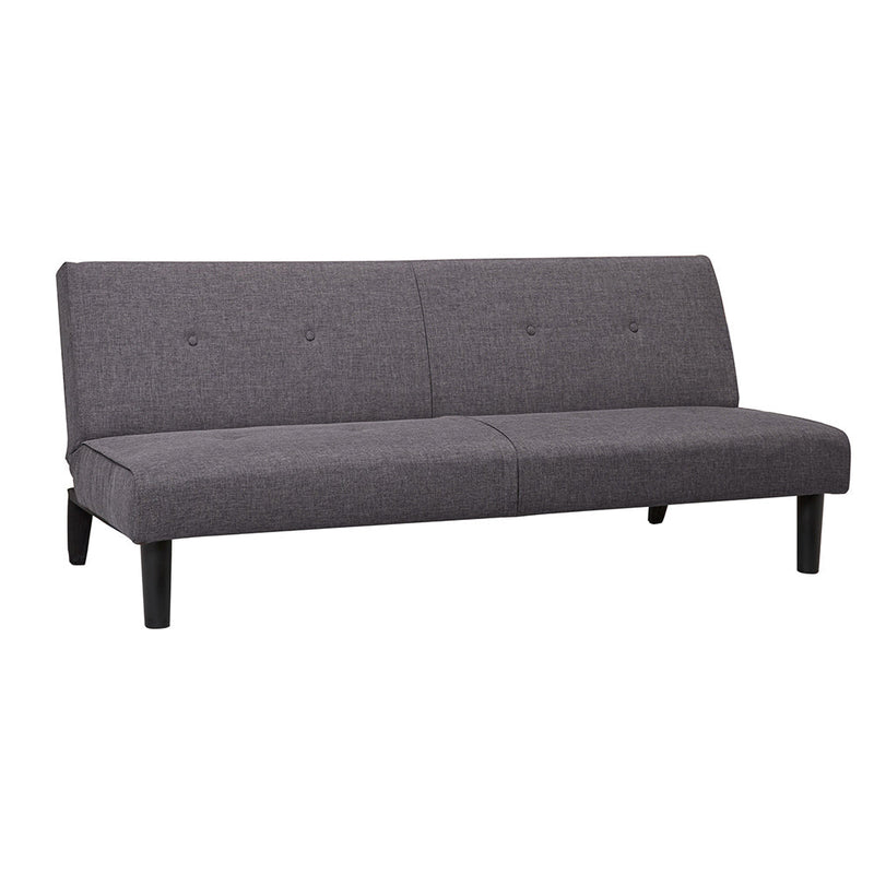 Divano Letto Prontoletto Click Clack Rivestimento in Tessuto Grigio Oliver