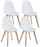 Set 4 Sedie 51,5x46,5x86 cm in Plastica Bianco