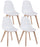 Set 4 Sedie 51,5x46,5x86 cm in Plastica Bianco