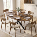 Tavolo da Pranzo Allungabile 4-6 Posti 135x100x75 cm con Prolunga a Farfalla e Base a X in MDF e Acciaio Marrone Rustico      