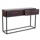 Consolle Daly 120x30x76 h cm in Legno Marrone