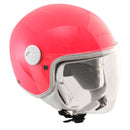 Casco Demi-Jet per Bambini Visiera Lunga CGM Magic Smile 205S Rosa Fluo Varie Misure