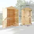 Armadio Esterno 101,5x49x176 cm con Porta Ventilata e Kit Antiribaltamento in Legno di Abete Naturale      