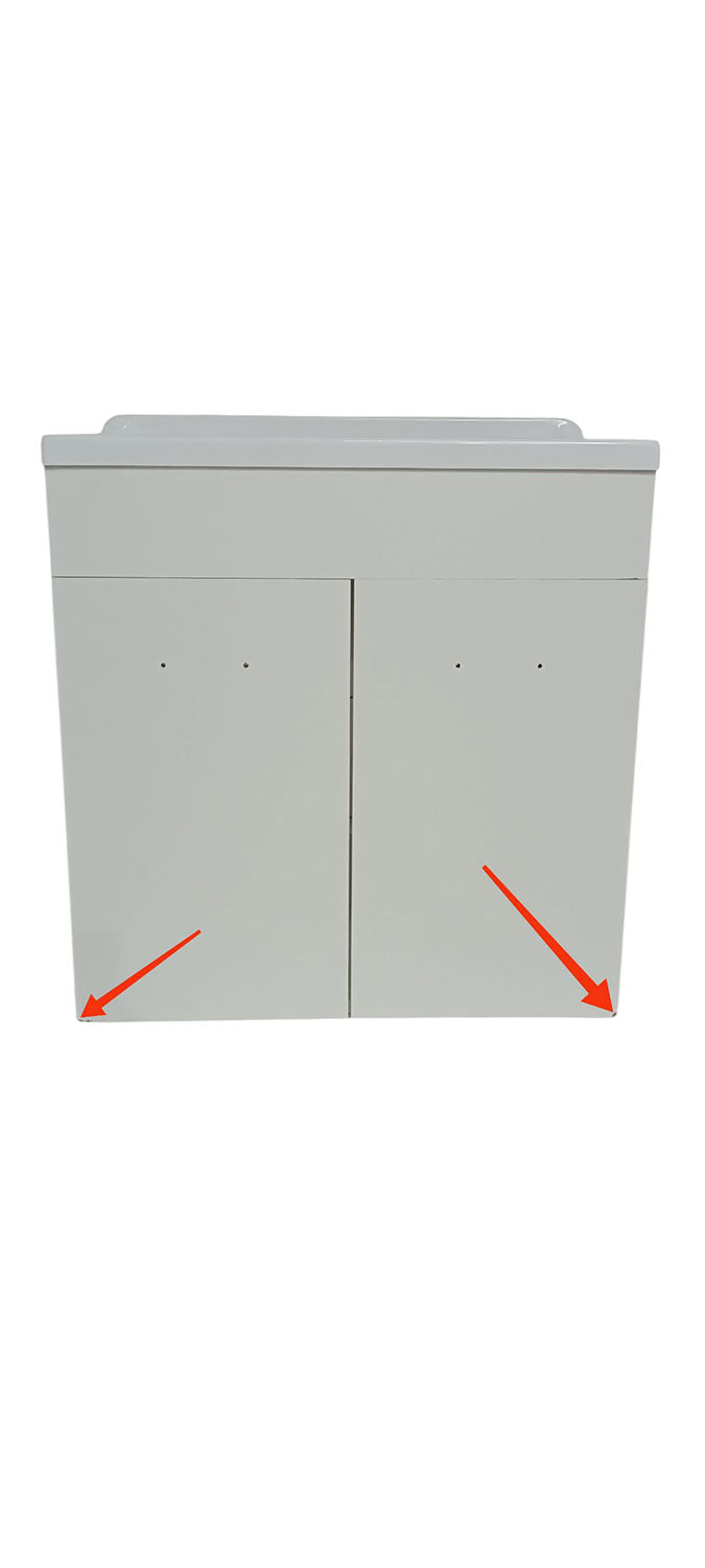 Mobile Lavatoio in ABS 70x40x90 cm 2 Ante Ambrosini Doris Bianco Opaco Seconda Scelta