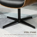 Sedia Poltrona Operativa da Ufficio 62x76,5x105 cm in Similpelle Nera