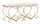 Panca Heart Crema 105x37,5x51,5 cm in Ferro e MDF e Spugna e Poliestere Oro e Rosa