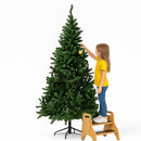 Albero di Natale Monte Saturno 240 cm 1401 Rami Super Folto Realistico con Base a Croce in Ferro Verde      
