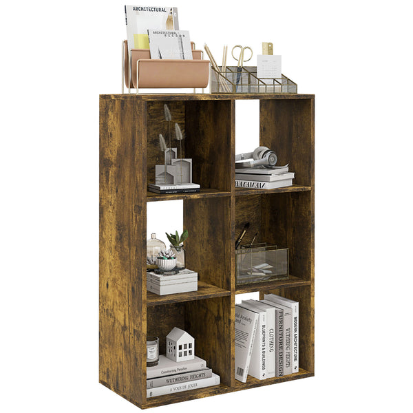 online Libreria a Cubi Design Rustico 61,5x29,5x91,5 cm Rivestimento in Melamina Marrone Rustico