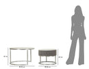 Tavoli da Caffè Greys Coppia Ø70x45 cm - Ø50x40 cm in Pino e MDF e Metallo      
