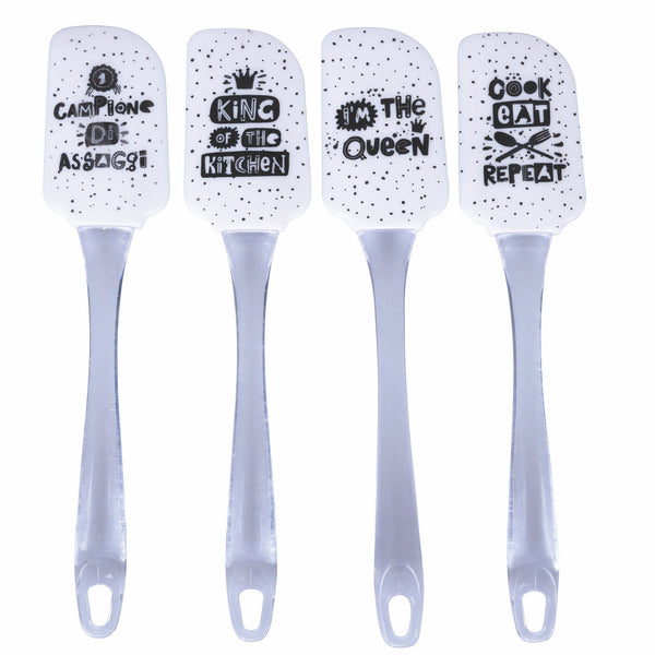 Set 4 Spatole in Silicone 24,5 cm VdE Tivoli 1996 Funny prezzo