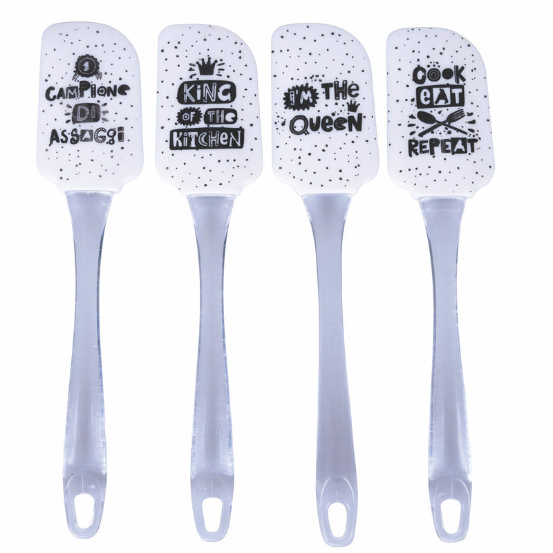 Set 4 Spatole in Silicone 24,5 cm VdE Tivoli 1996 Funny