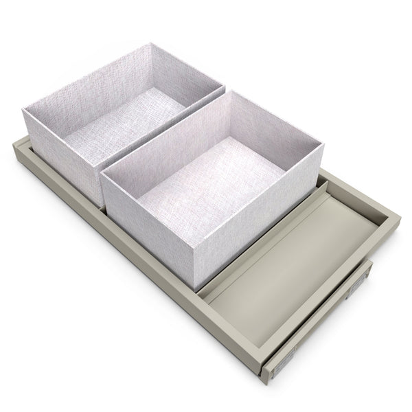 online Kit 2 Cestelli e Vassoio per Amadio Regolabile 800 mm Emuca Grigio Pietra