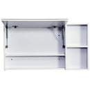 Specchio Armadietto da Bagno Pensile Bianco 90x50x12 cm 