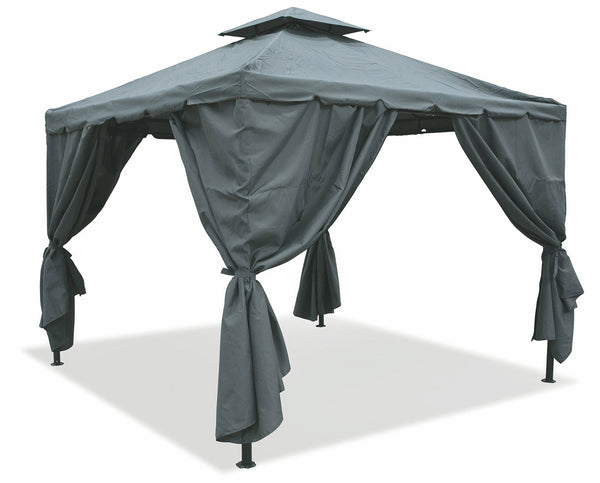 Gazebo da Giardino in Metallo 3x3m Soriani Tangeri Grigio prezzo