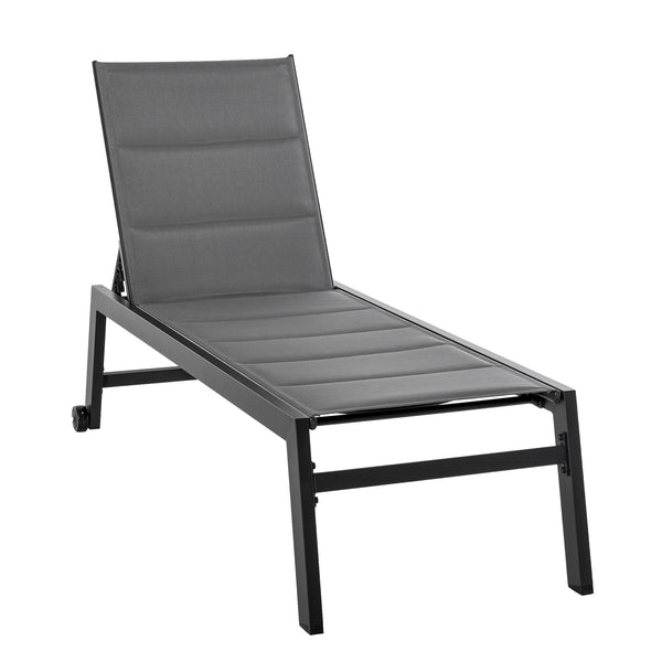 Lettino Prendisole da Giardino 72x168x102 cm in Alluminio e Textilene Grigio online