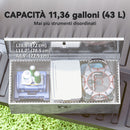 Cassetta degli Attrezzi 76,2x33x24,4 cm Capacità 43L con Serratura 2 Chiavi e Maniglia Laterale in Alluminio Argento      