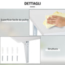 Tavolino da Parete Pieghevole Salvaspazio 60x40x20 cm in MDF Bianco