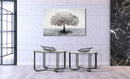 Tavoli da Caffé Dublino Coppia Ø81x47 - 71x43 cm in Ferro e Vetro Nero