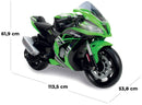 Moto Elettrica per Bambini 12V con Licenza Kawasaki Ninjia Verde