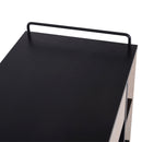 Mobiletto Carrello da Cucina con Cassetti in Legno Rovere e Nero 76.5x40x82 cm