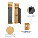 Mobile a Colonna da Bagno 18x18x75 cm per Carta Igienica in MDF 