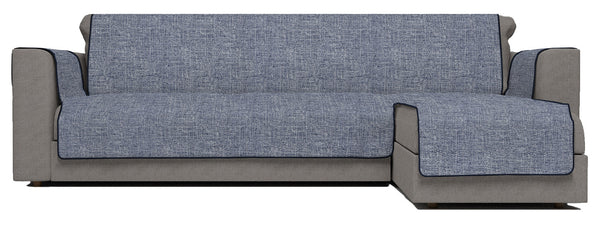 sconto Copridivano in Poliestere con Penisola Destra Blu Scuro Varie Misure