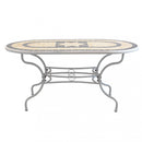 Tavolo Ovale Perse 160x90x74 h cm in Acciaio Tortora