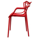 Set 4 Sedie 55x54x82 cm in Polipropilene Sveva Rosse