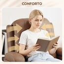 Poltrona Relax Reclinabile Massaggiante con 8 Punti Massaggio e Riscaldante in Similpelle Marrone      