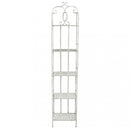 Portapiante Enora 5 Piani 32x22x165 h cm in Acciaio Bianco